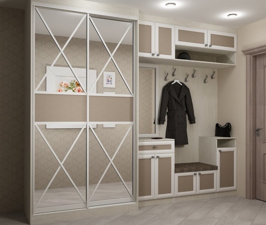 Открытый шкаф в прихожую