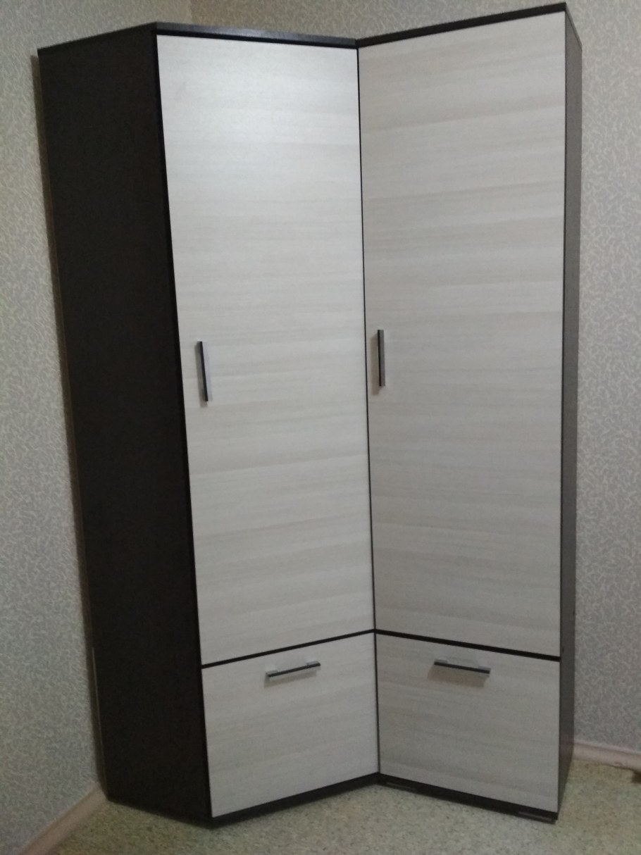 Шкаф угловой Ника 701х701х2032х354 венге/лоредо