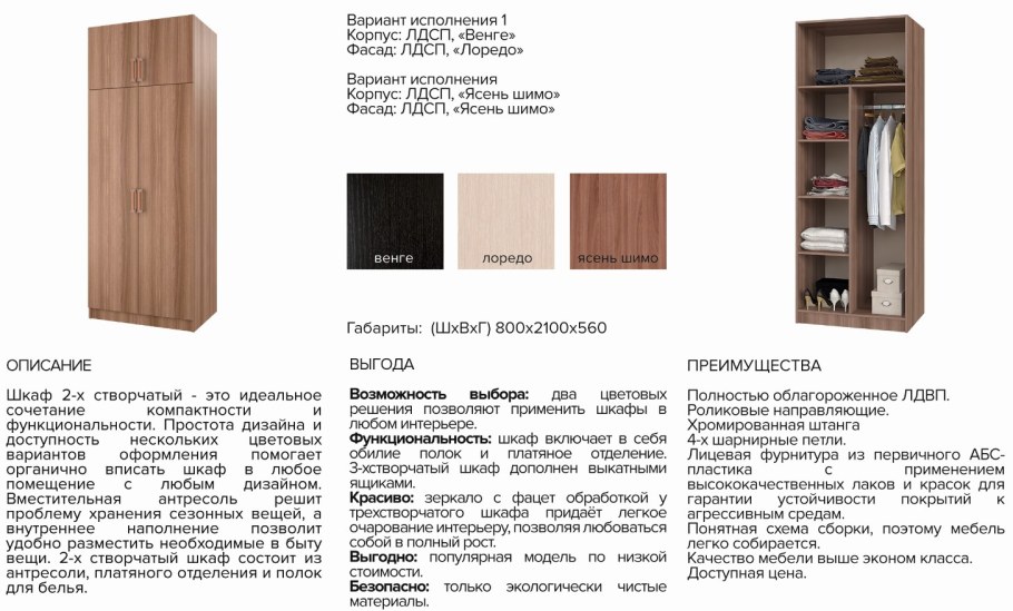 Схема 3х створчатого шкафа