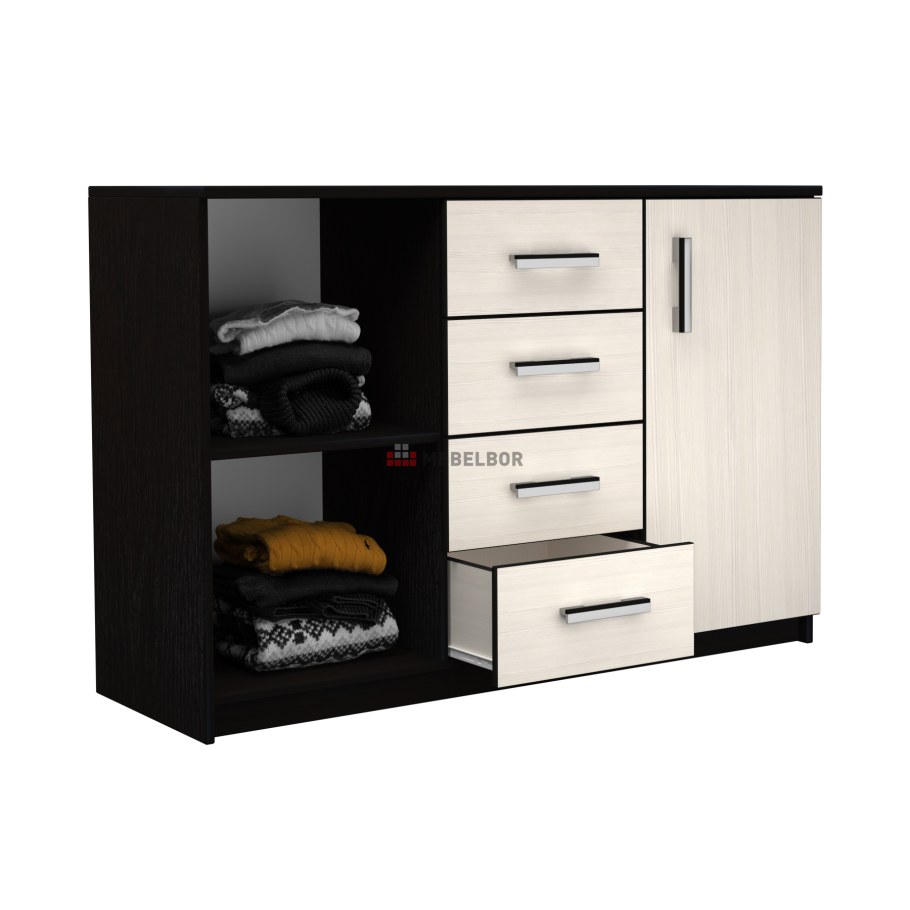 Комод к800 3/2 венге/лоредо Эра