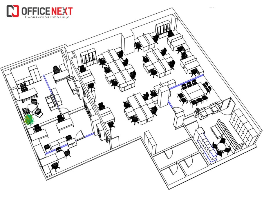 Планировка офисного помещения