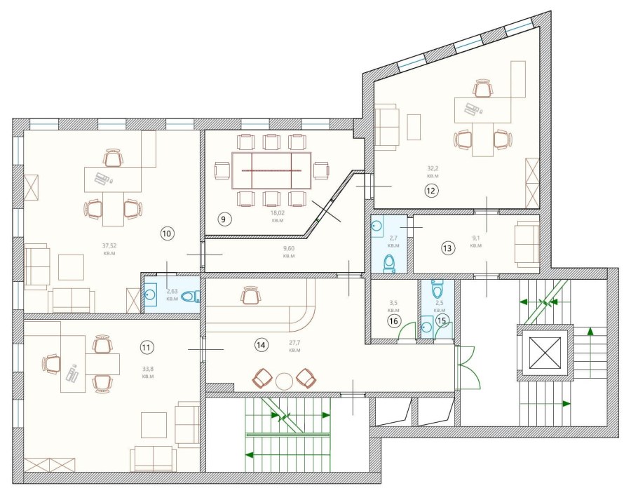 Планировка офисного помещения