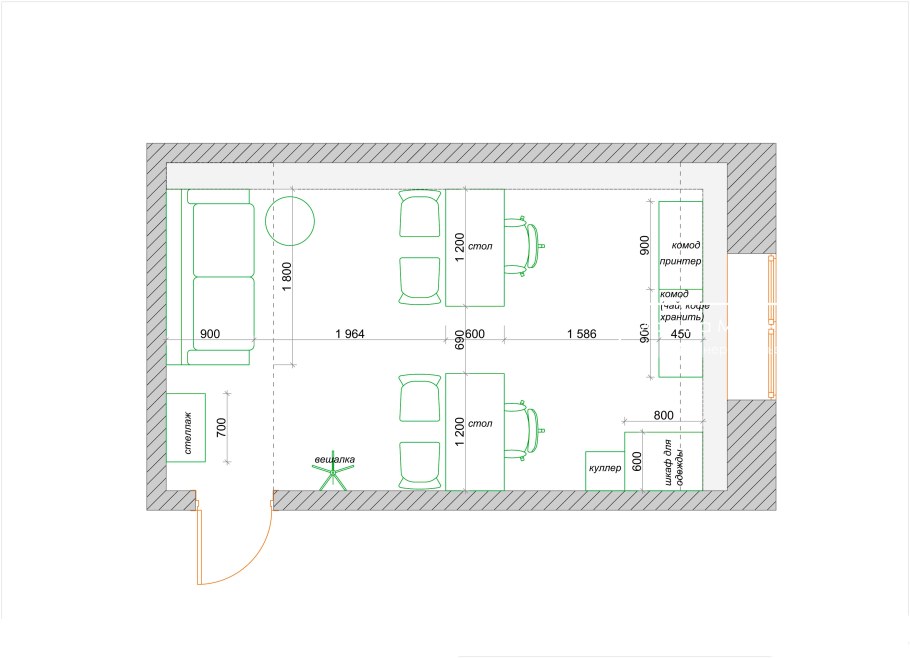 Планировка кабинета