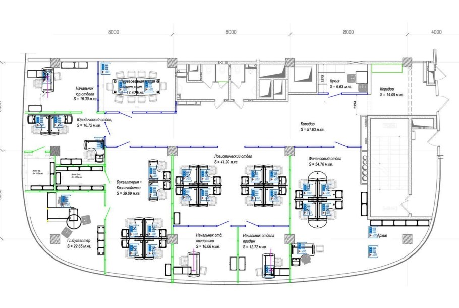 Планировка офиса план