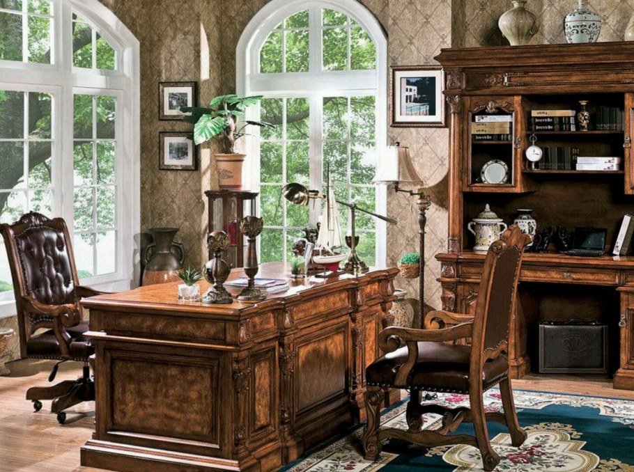 Кабинет интерьер староанглийский
