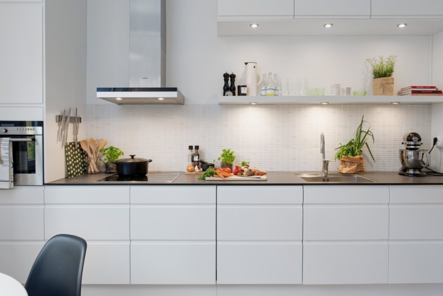 Кухни в скандинавском стиле без верха