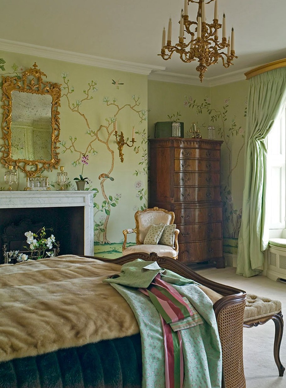 Спальня в стиле Шинуазри в интерьере