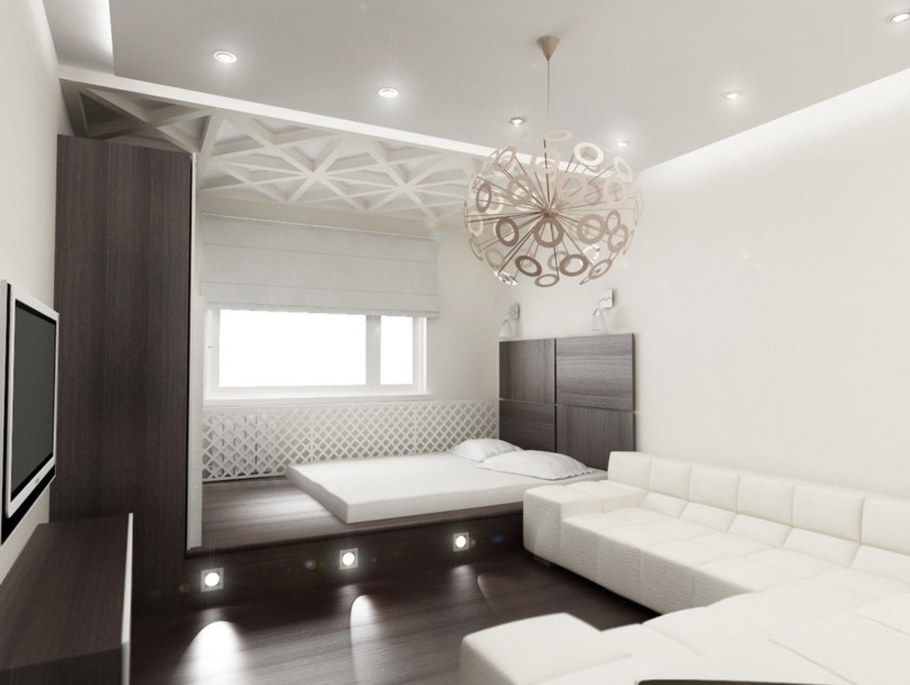 Светлые спальни гостинные