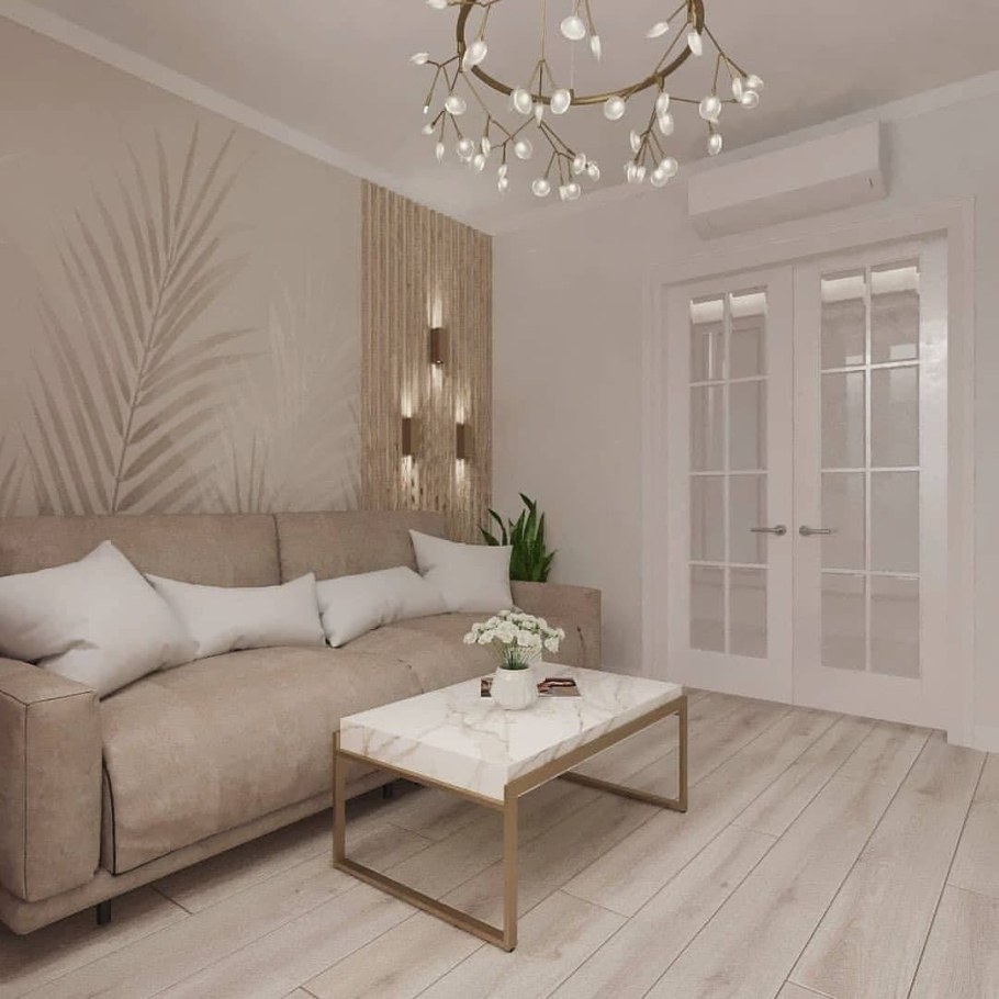 Светлый интерьер гостиной