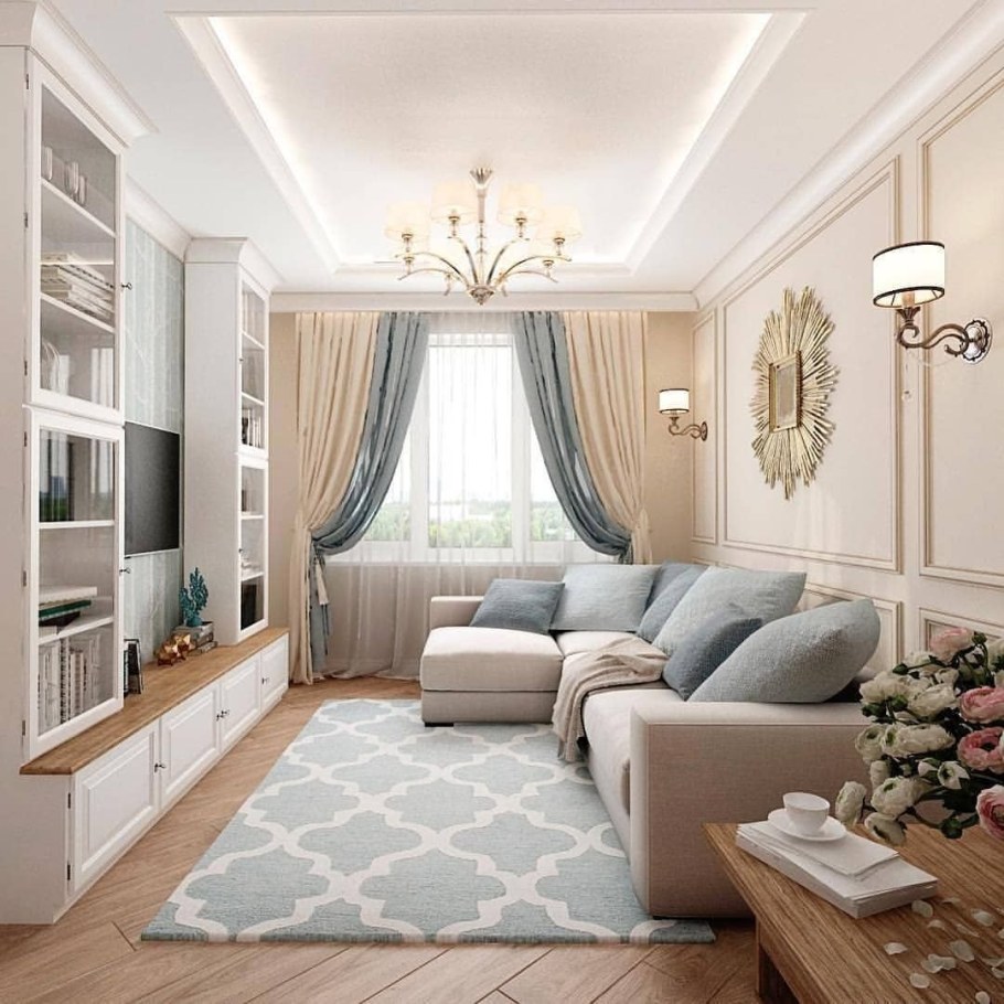 Гостиная Неоклассика 17 кв м