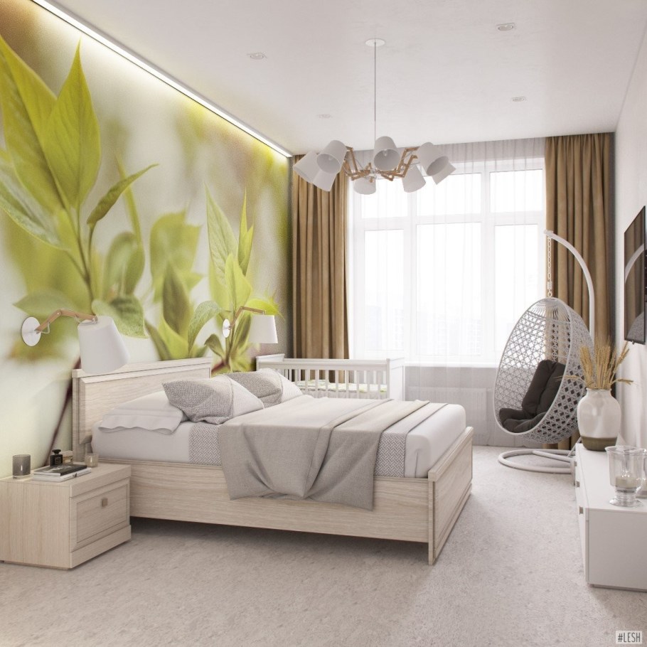 Светлая спальня в современном стиле