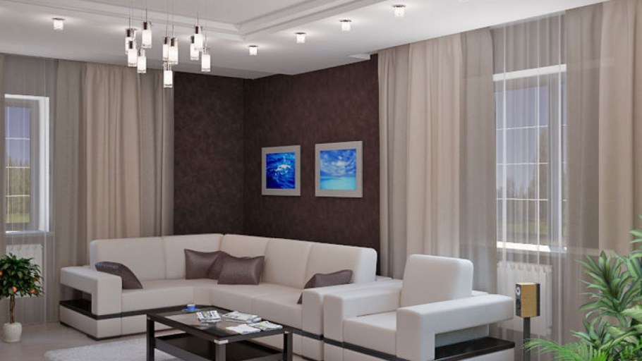 Потолок в гостиной