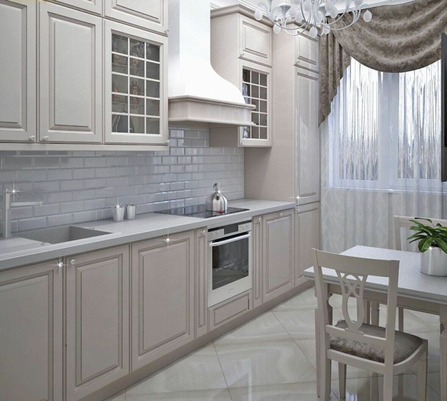 Белая кухня Неоклассика 2022