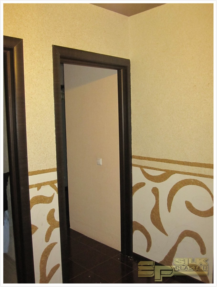 Жидкие обои для стен в коридоре