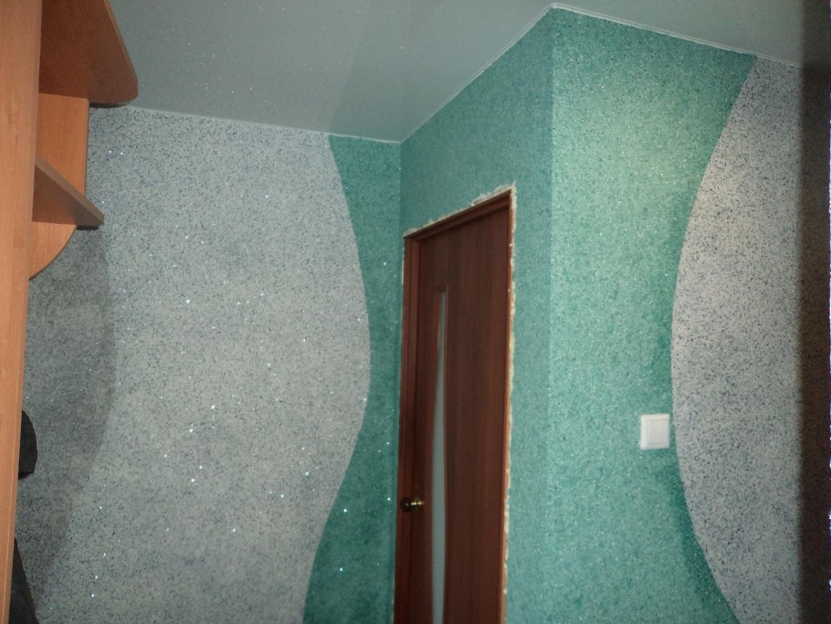 Комбинирование жидких обоев