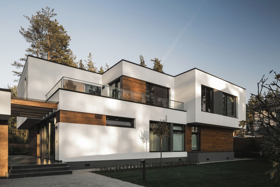 Коттедж с плоской крышей