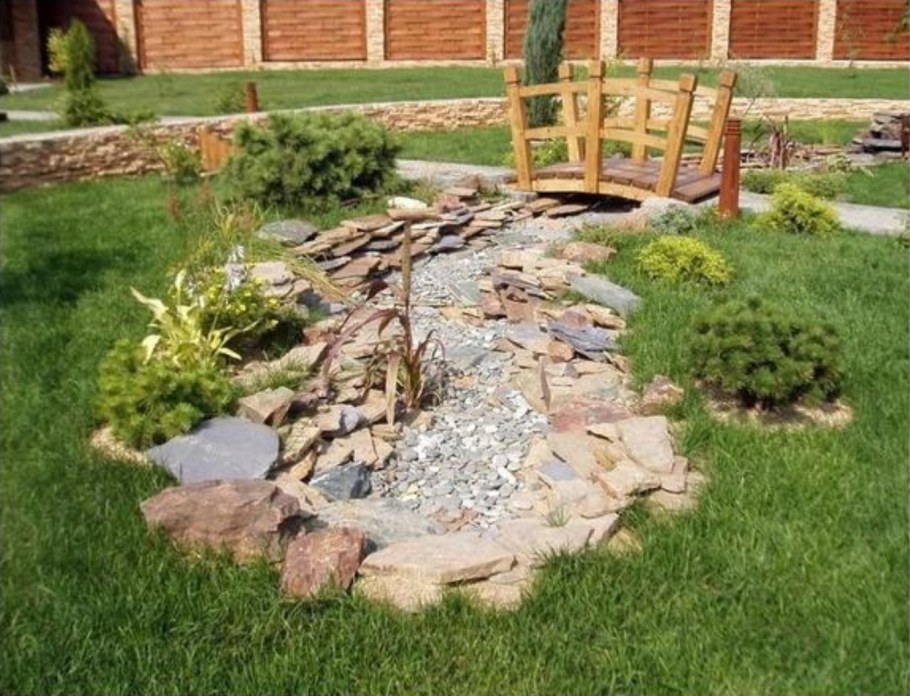 Сухой ручей в ландшафтном дизайне