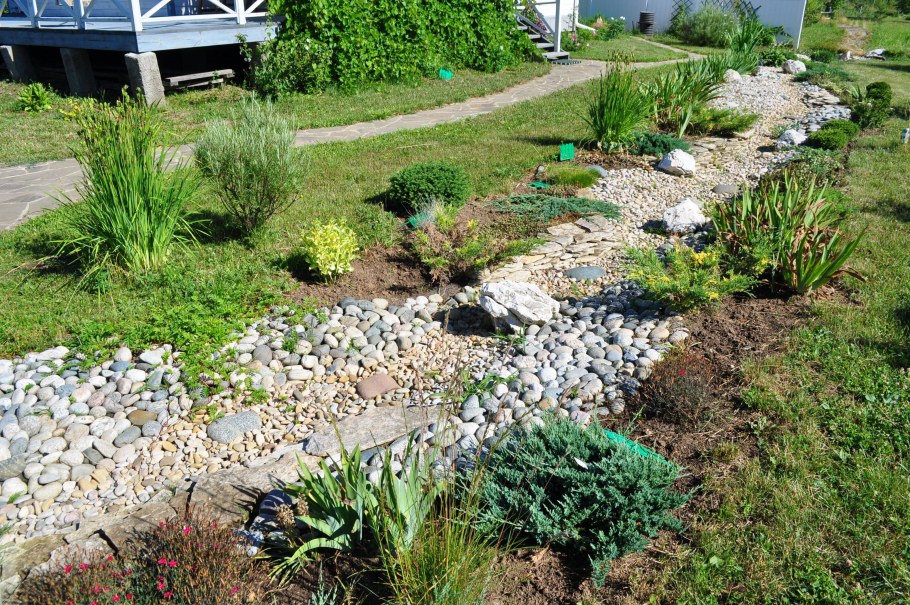Рокарий переходящий в сухой ручей