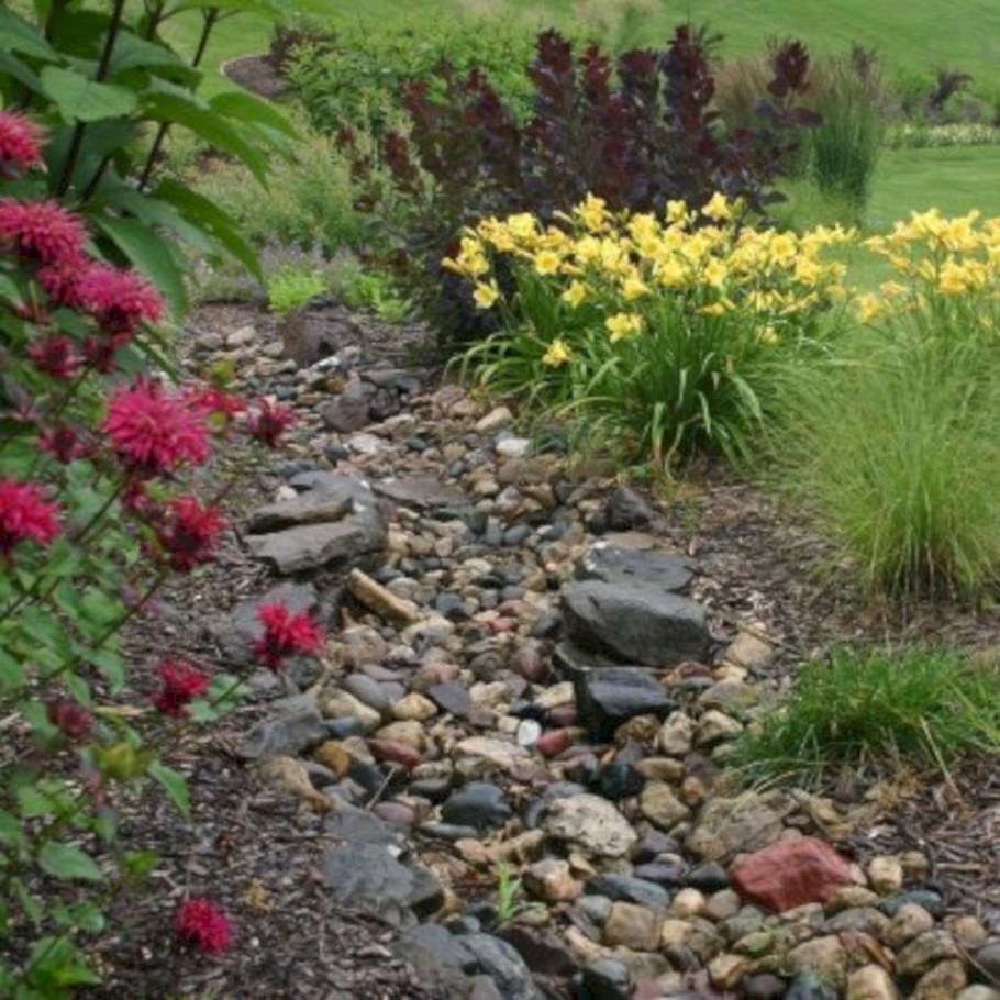 Сухой ручей с цветами