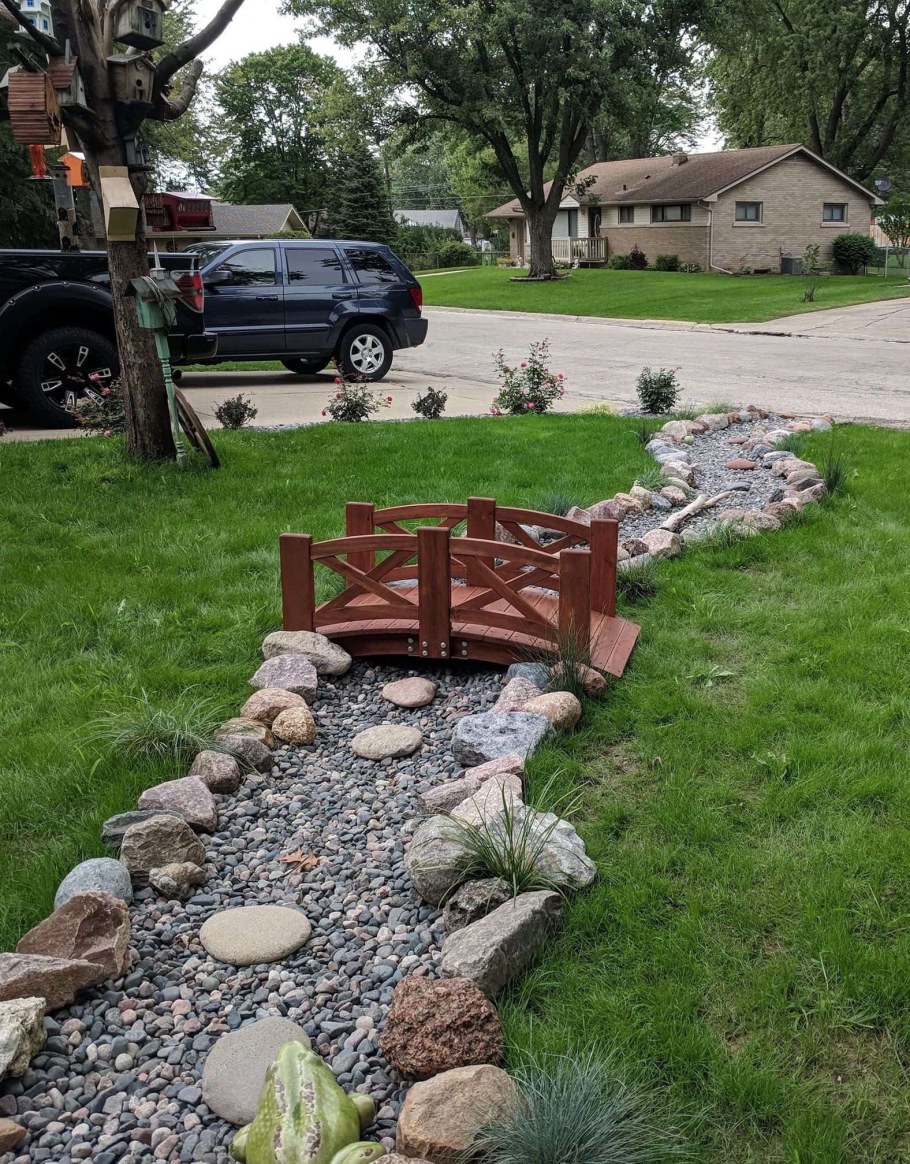 Исток сухого ручья в ландшафтном дизайне