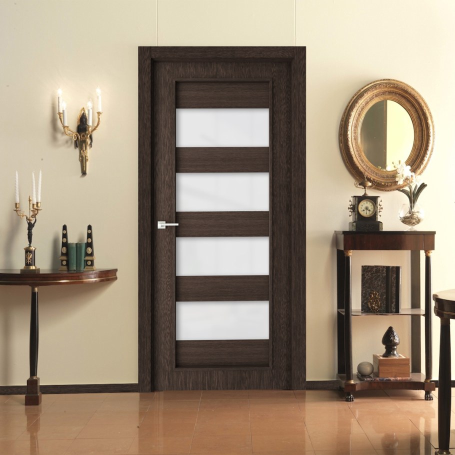 Двери межкомнатные цвет венге в интерьере