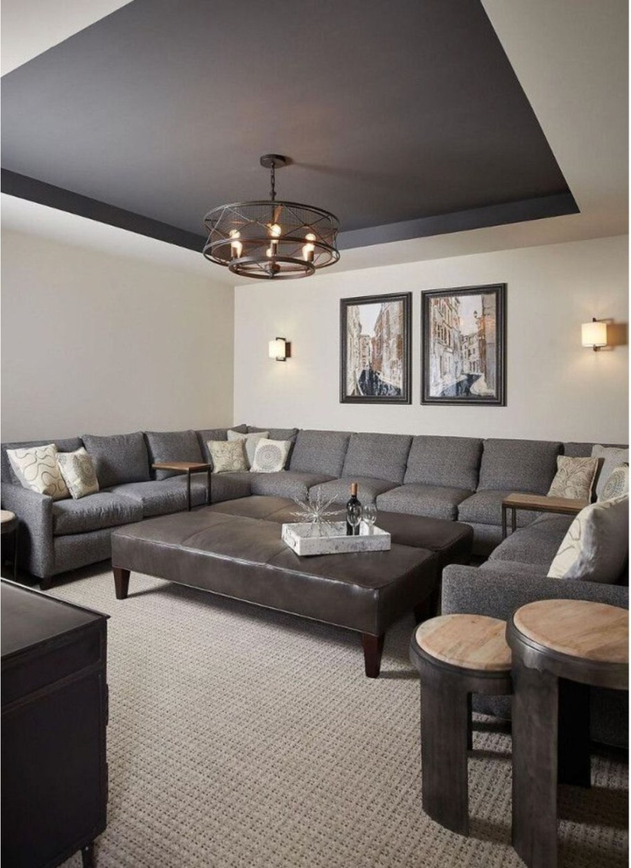 Темно серый потолок