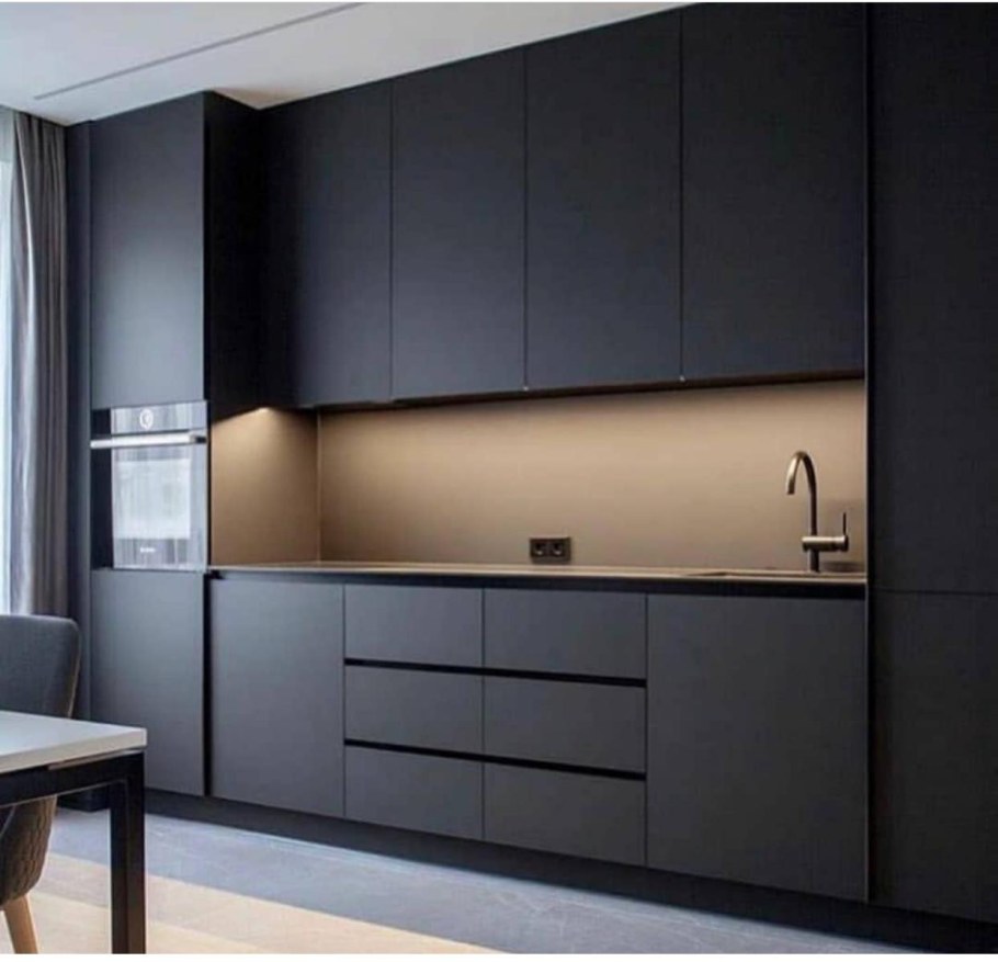 Черный графит Эггер кухни