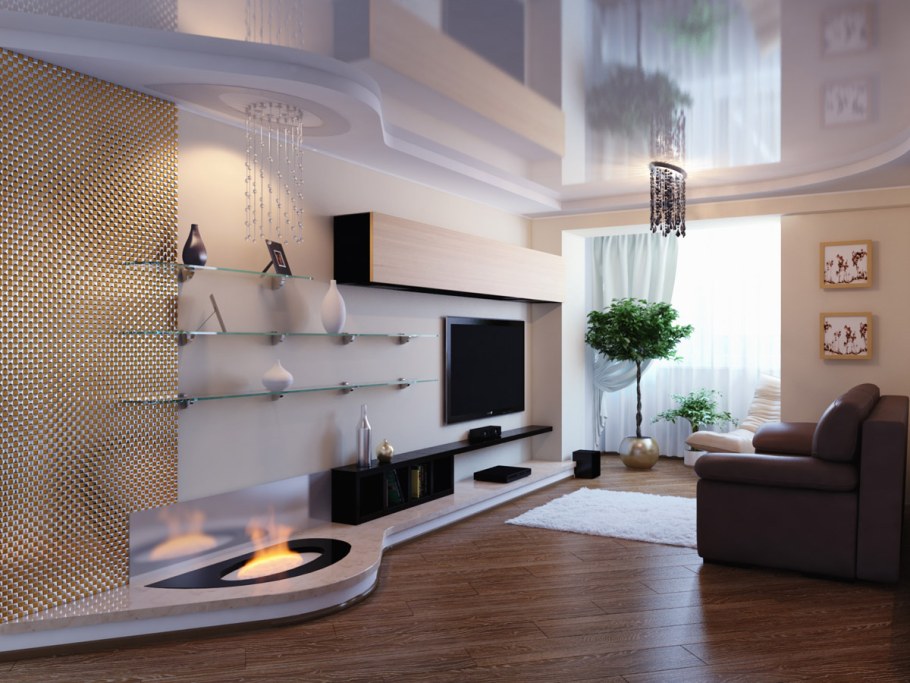 Современный интерьер гостиной