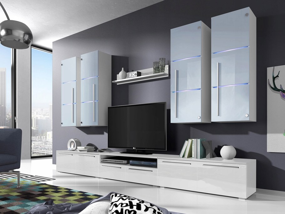 Гостиная Марко белый глянец