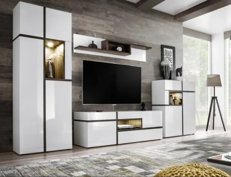 Гостиная Глосс белый белый глянец