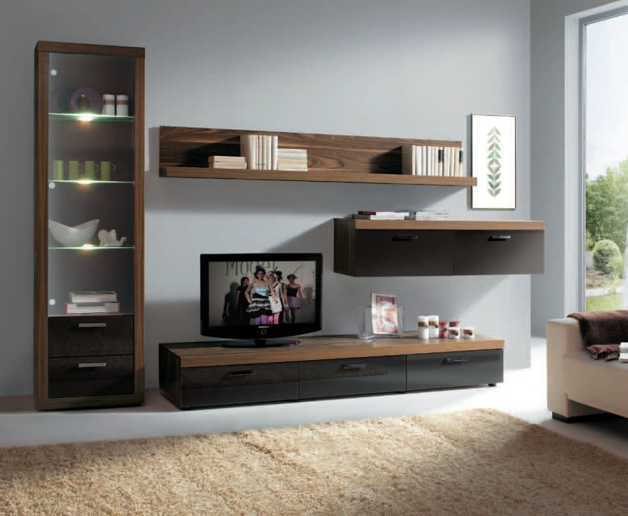 Стенка в гостиную в современном стиле