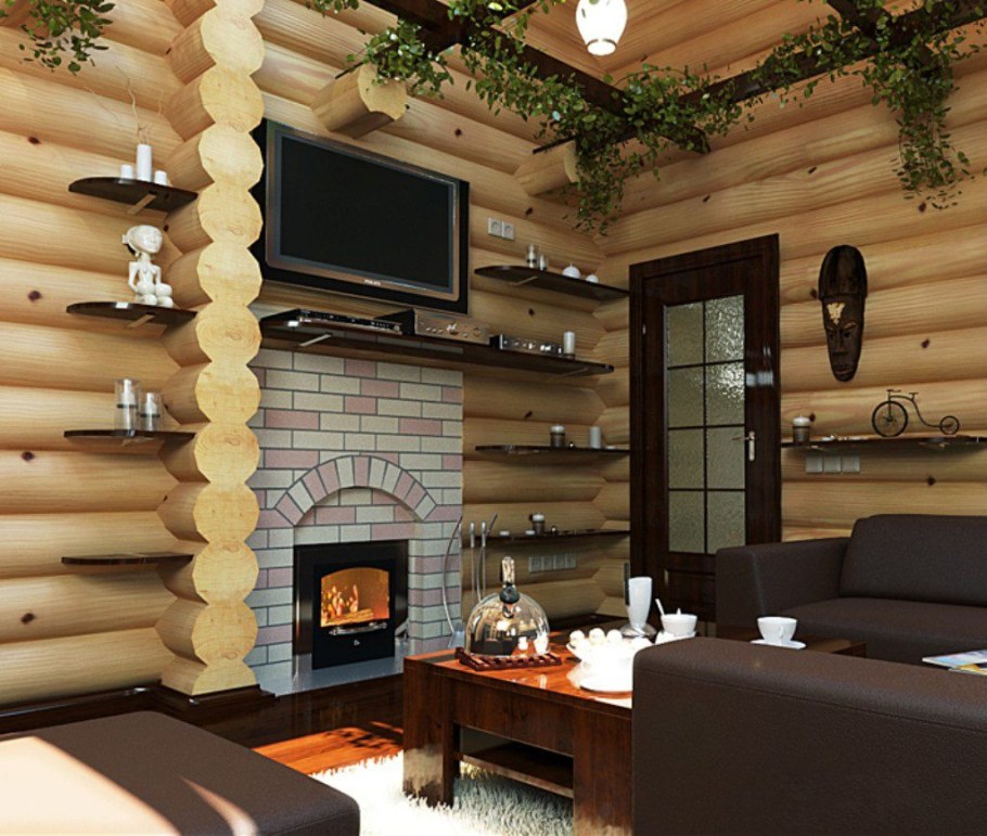 Внутренний интерьер бани