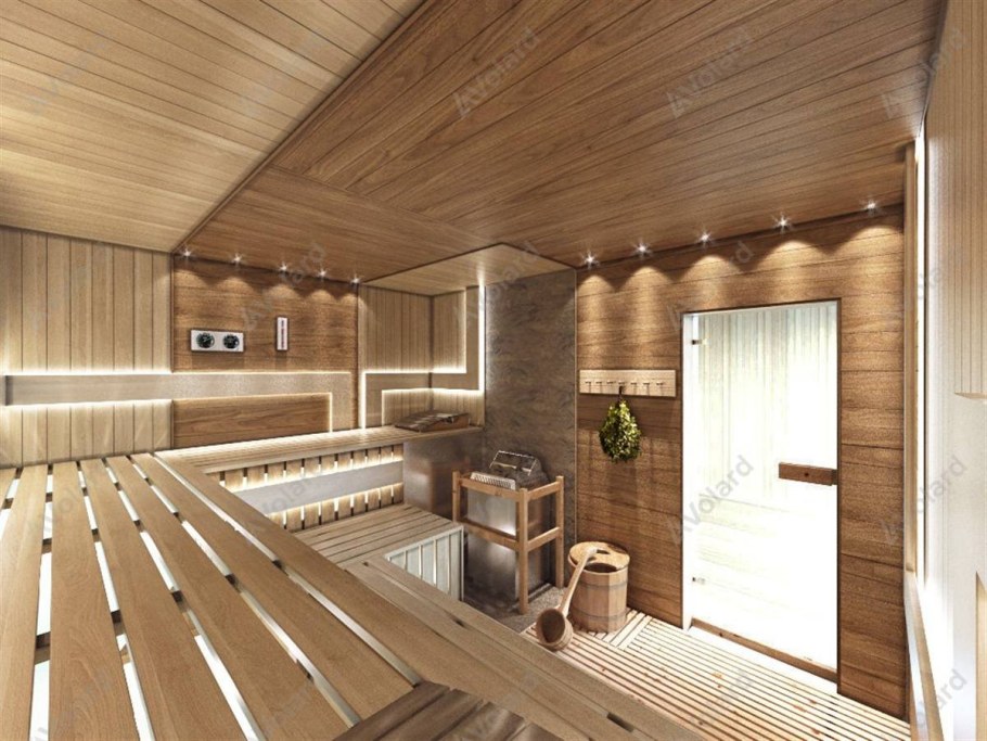 Отделка комнаты отдыха в бане