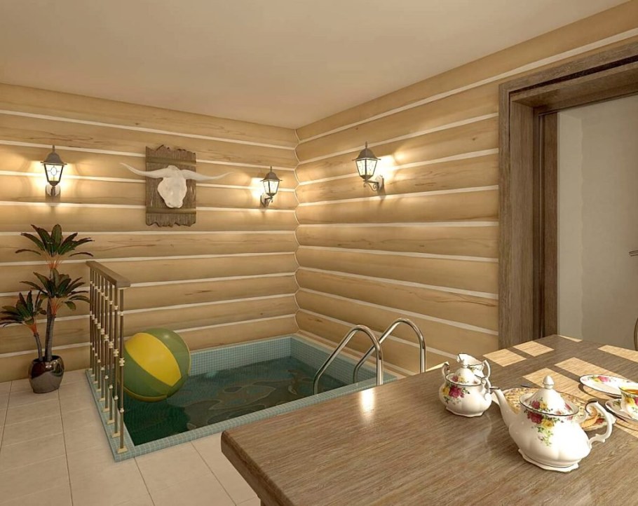 Отделка предбанника блок хаусом