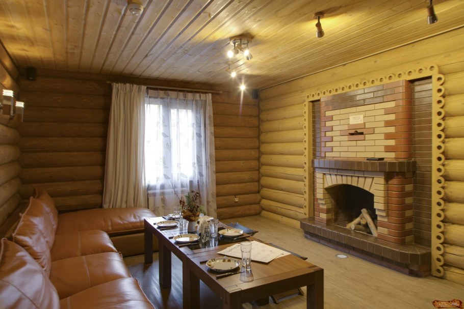 Отделка блок Хаус внутри парилки