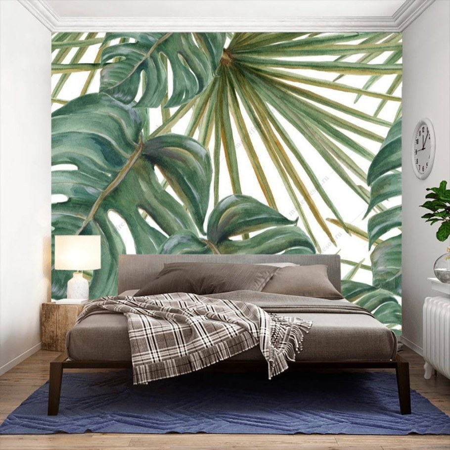 Фотообои папоротник в интерьере