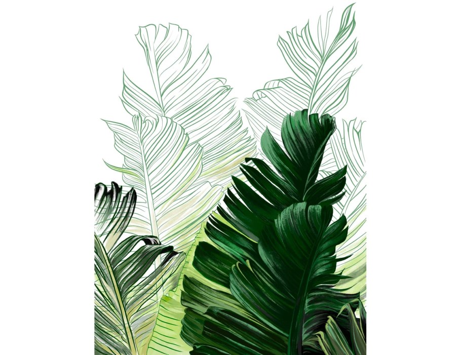 Фотообои монстера мрамор