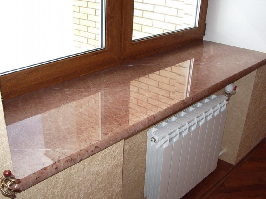 Подоконник из кварцевого агломерата