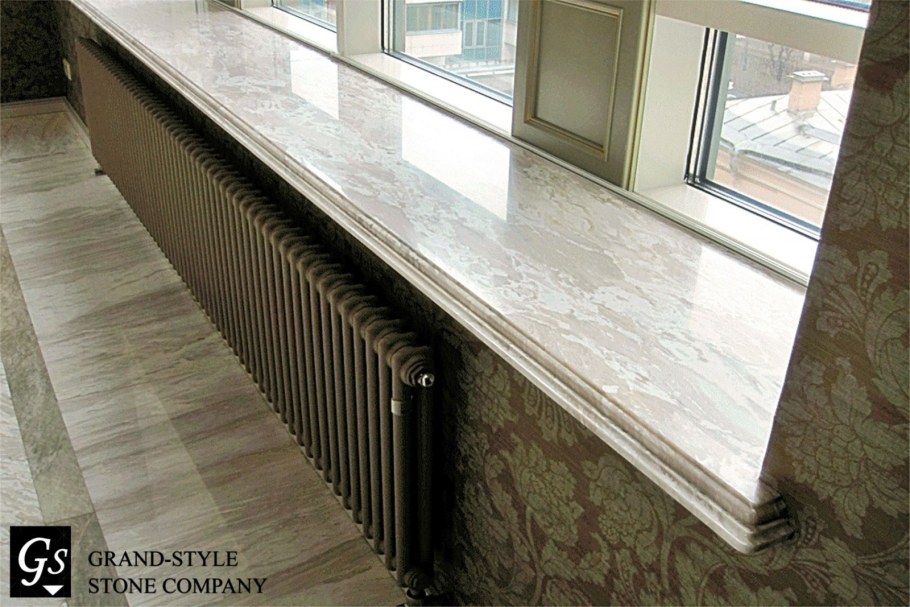 Подоконники из искусственного камня кварц