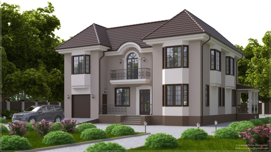 Фасад коттеджа