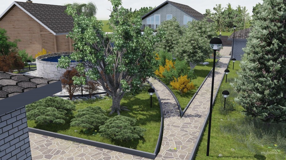 Ландшафт плодовых деревьев на участке