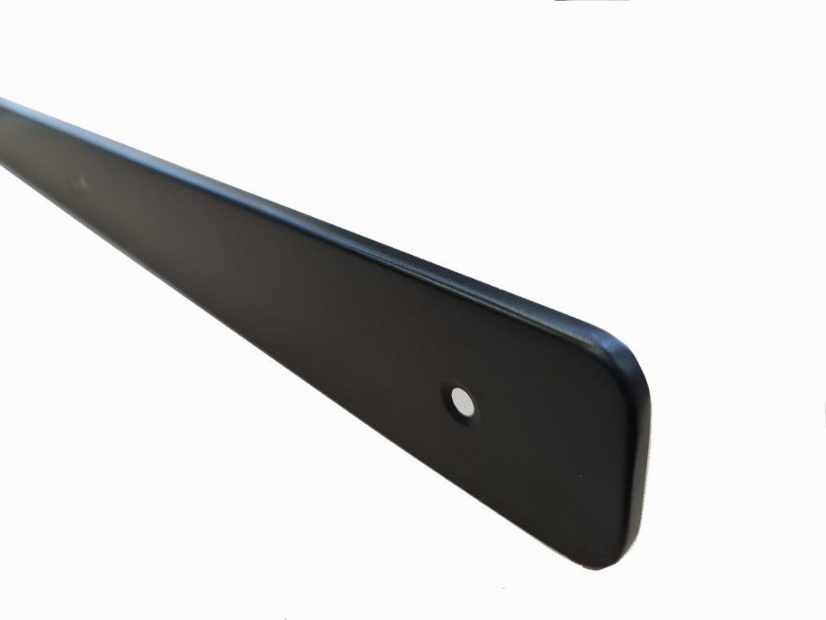 Планка для столешницы 38 мм, сталь, торцевая, левая, r9, матовая