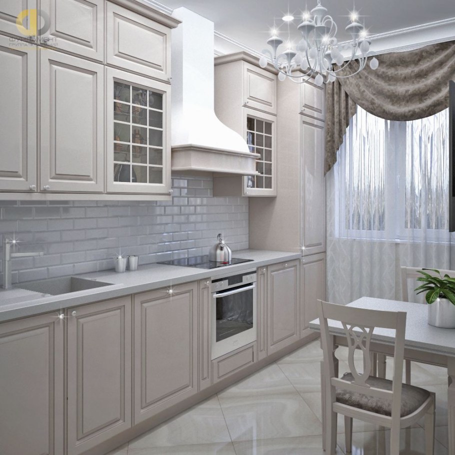 Белая кухня Неоклассика 2022