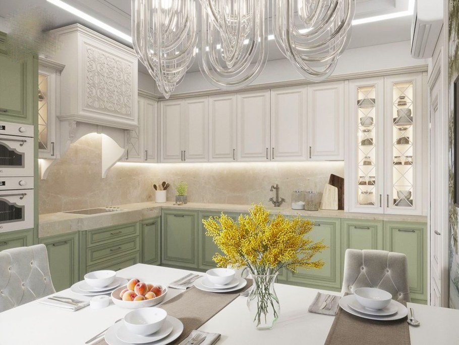 Кухни Неоклассика 2022 изумруд