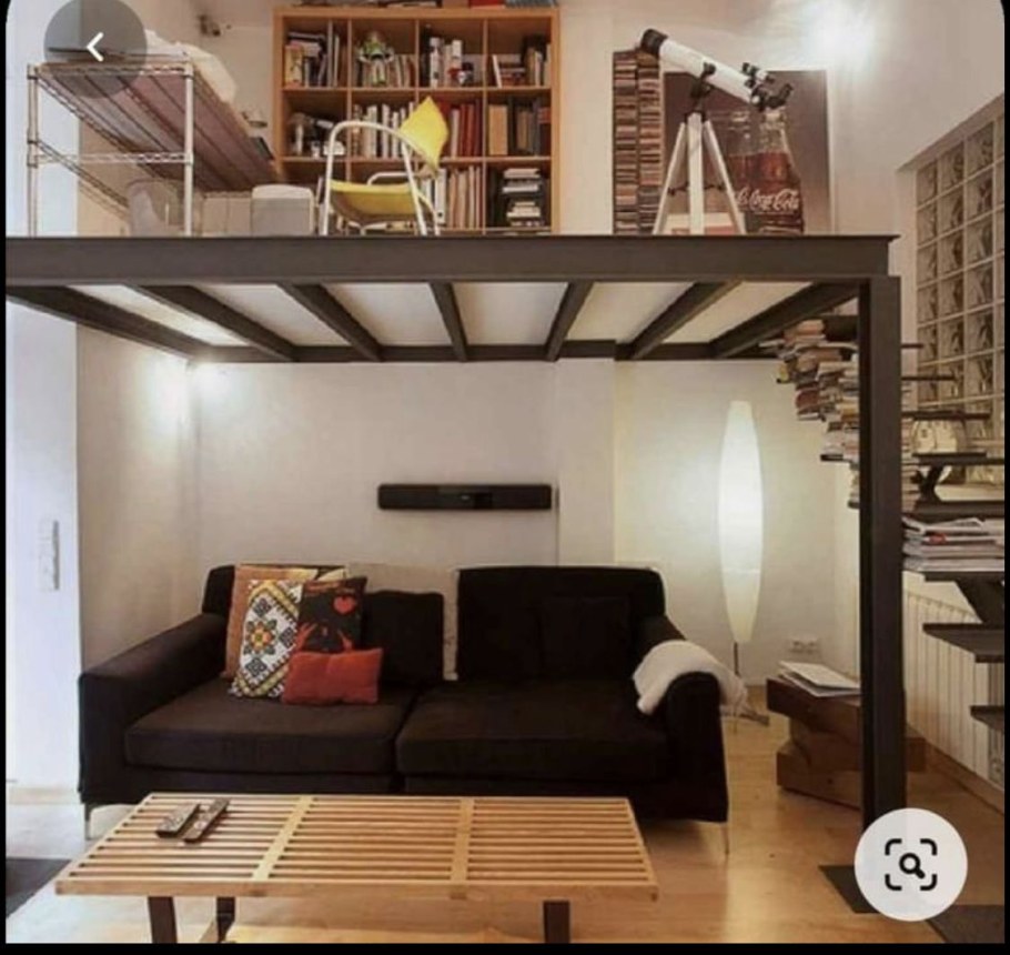 Антресольный ярус в стиле лофт