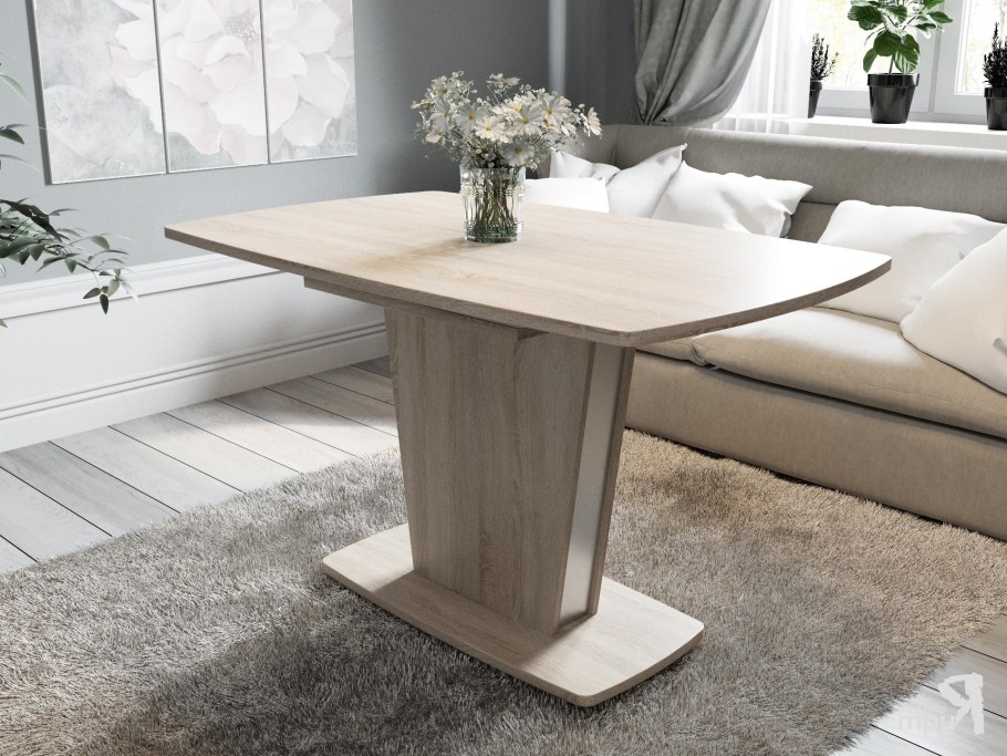 Стол обеденный «Ливерпуль» Тип 1 (дуб сонома/металлик)