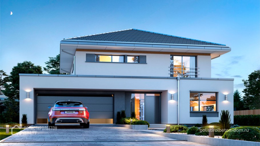 Дом в современном стиле с гаражом