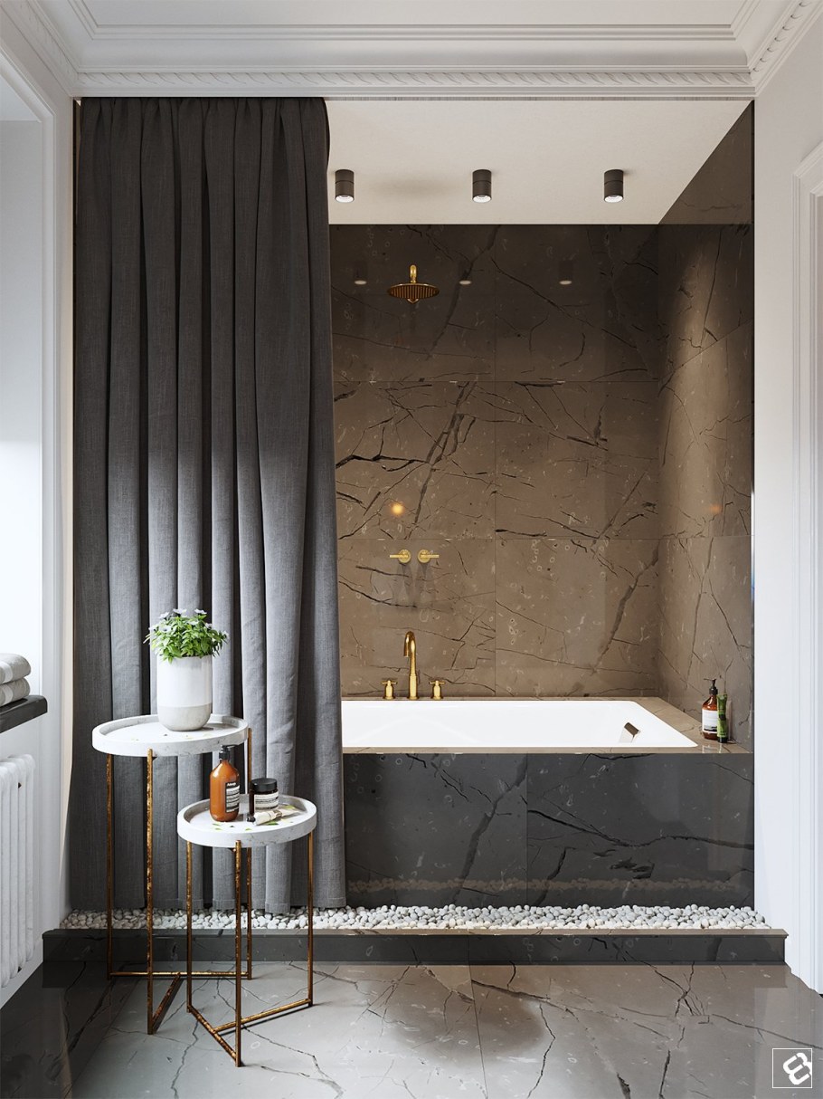 Дизайнерские шторки для ванной