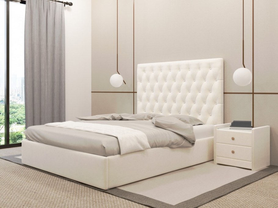 Кровать мягкая двуспальная