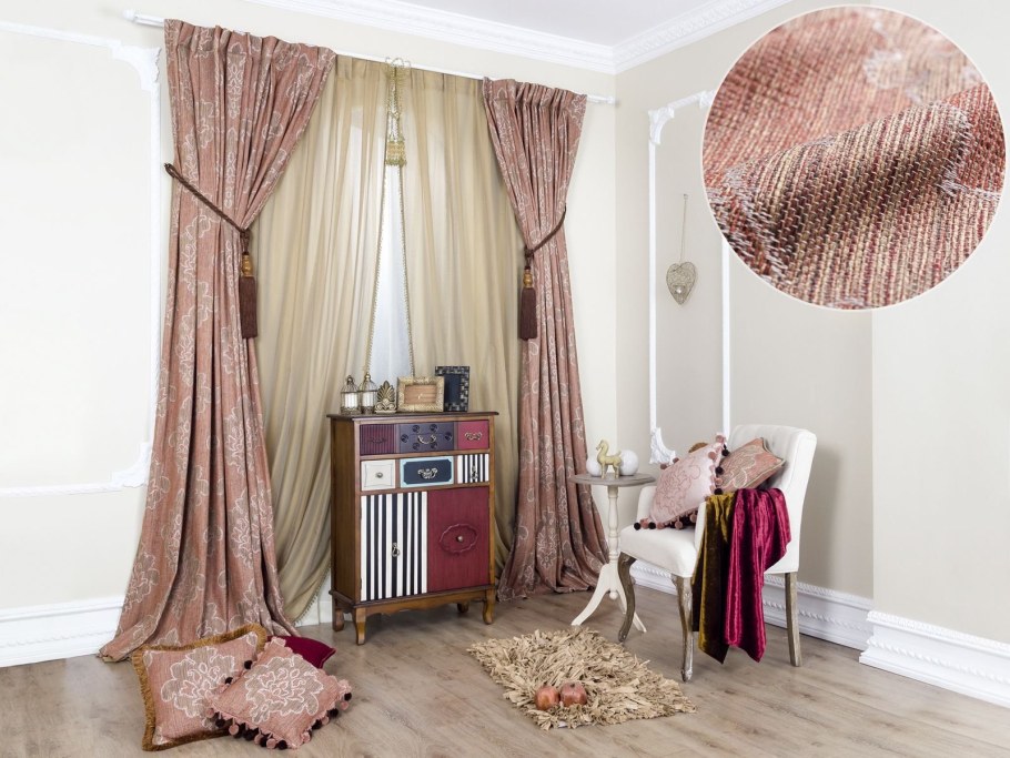 Шторы блэкаут пыльная роза